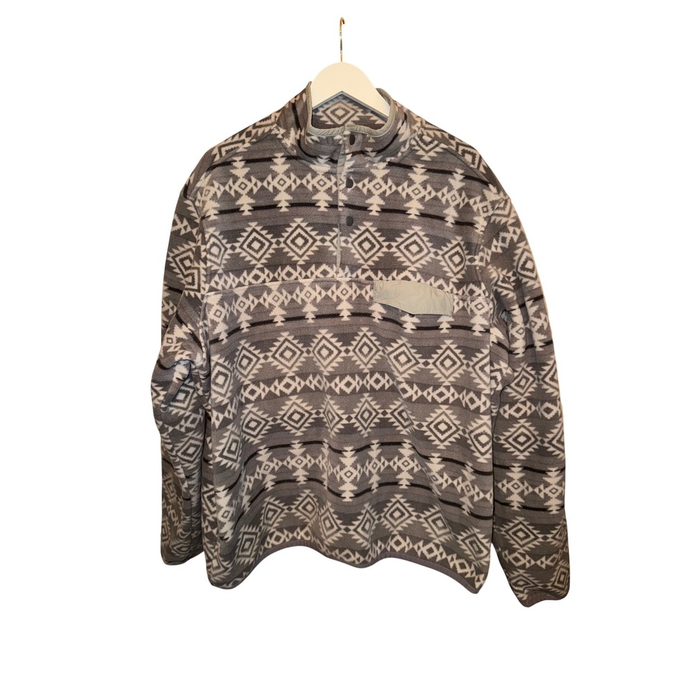 Southern Grit Men's Fleece Pullover Sweatshirt XXL Geometric Print